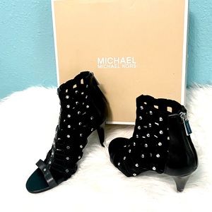 Micheal kors black leather dress boot size 8